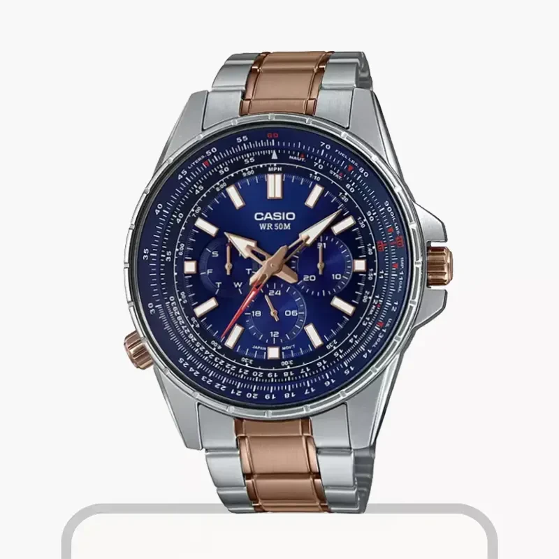 Casio Enticer Blue Dial Chronograph Men’s Watch | MTP-SW320RG-2AV